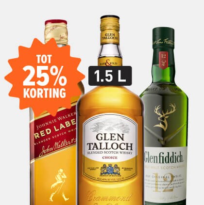 Whisky deals met korting tot 25%